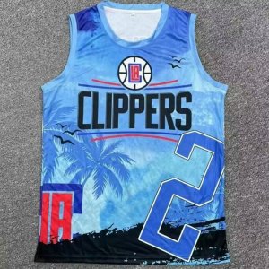 2 Leonard Clippers Hip hop basketball jersey